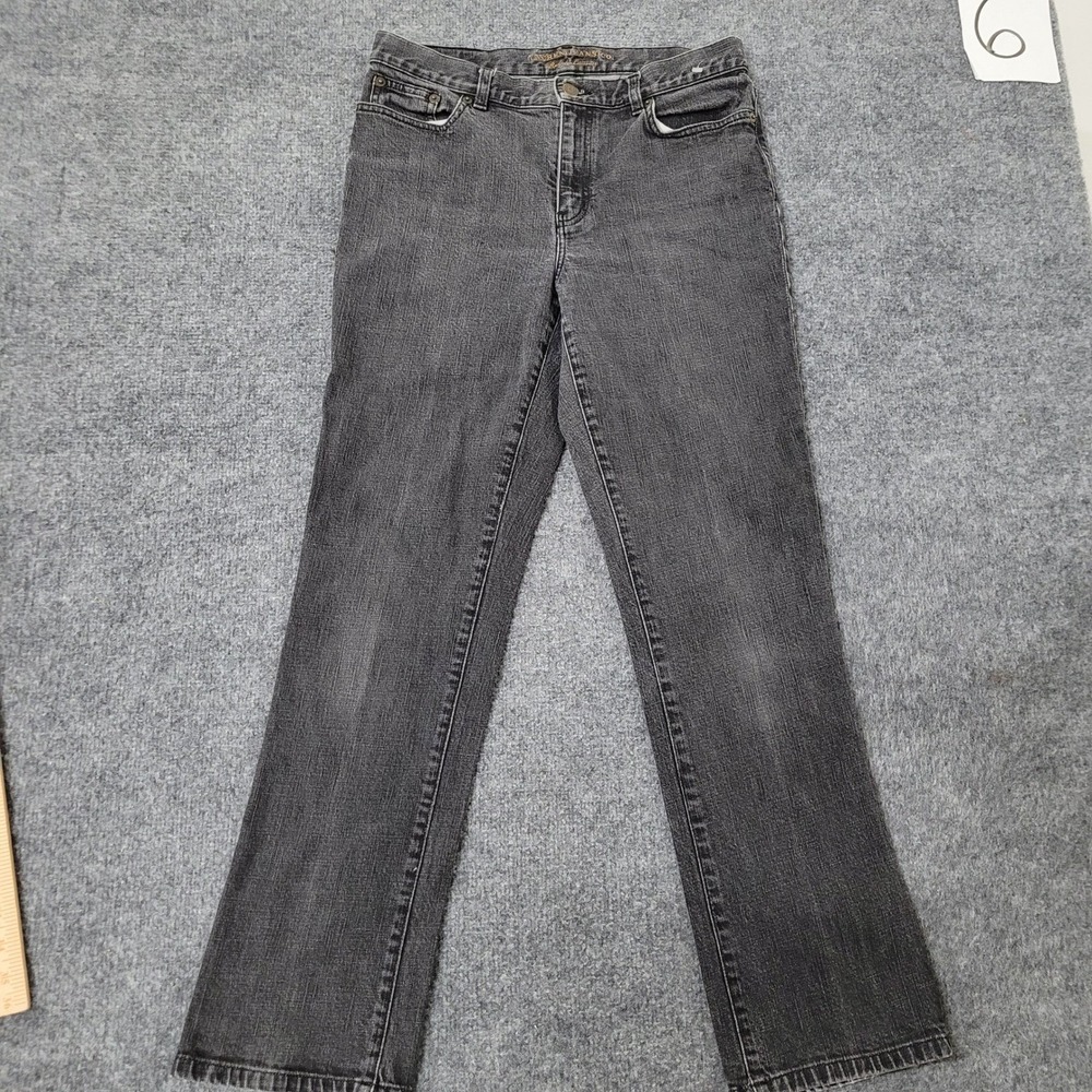 Lauren Jeans Co Jeans Womens Size 8P Black Straight Leg Stretch Denim Classic